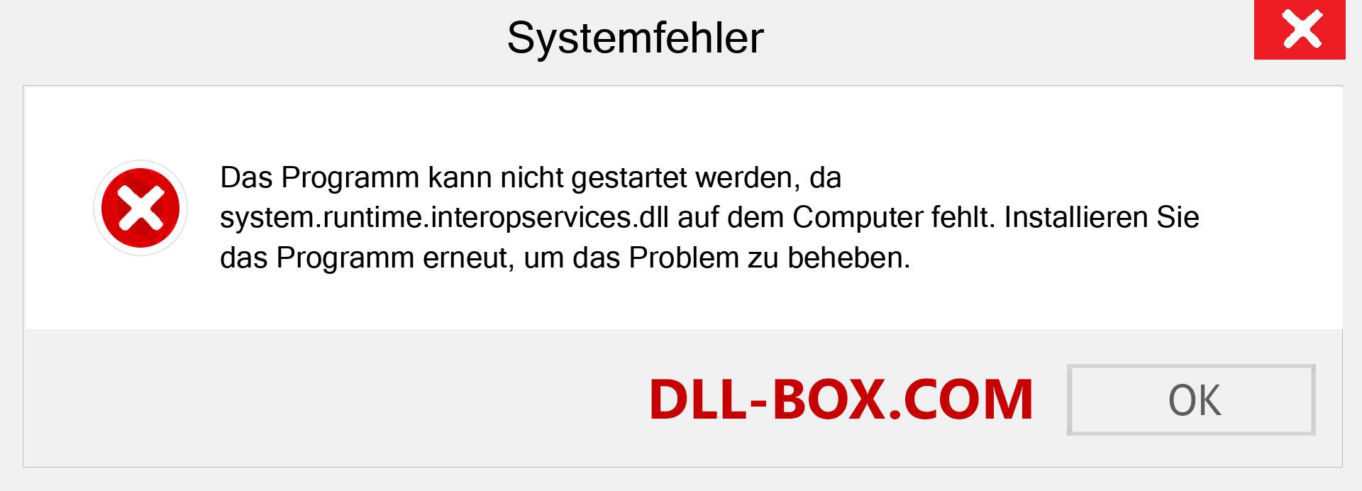 system.runtime.interopservices.dll-Datei fehlt?. Download für Windows 7, 8, 10 - Fix system.runtime.interopservices dll Missing Error unter Windows, Fotos, Bildern